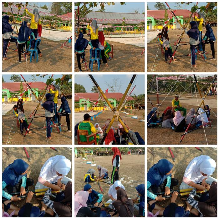 Sebelum Berlaga Pioneering, Pramuka Penggalang MTs Negeri 7 Batanghari Latihan Rutin