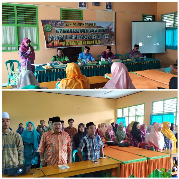 Guru PAI Dan Bahasa Arab MTs Negeri 7 Batanghari Ikuti Bimtek Pembuatan Kisi Dan Soal HOTS 