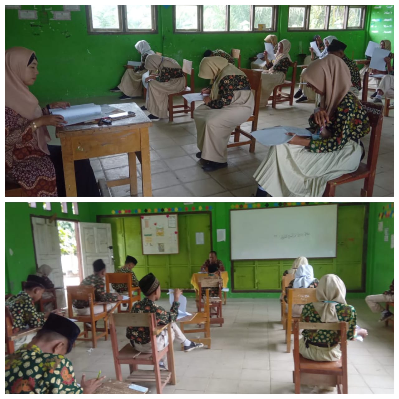 Hari Ke 4 Pelaksanaan Asesmen Sumatif Akhir Semester MTs Negeri 7 Batanghari Berjalan Lancar