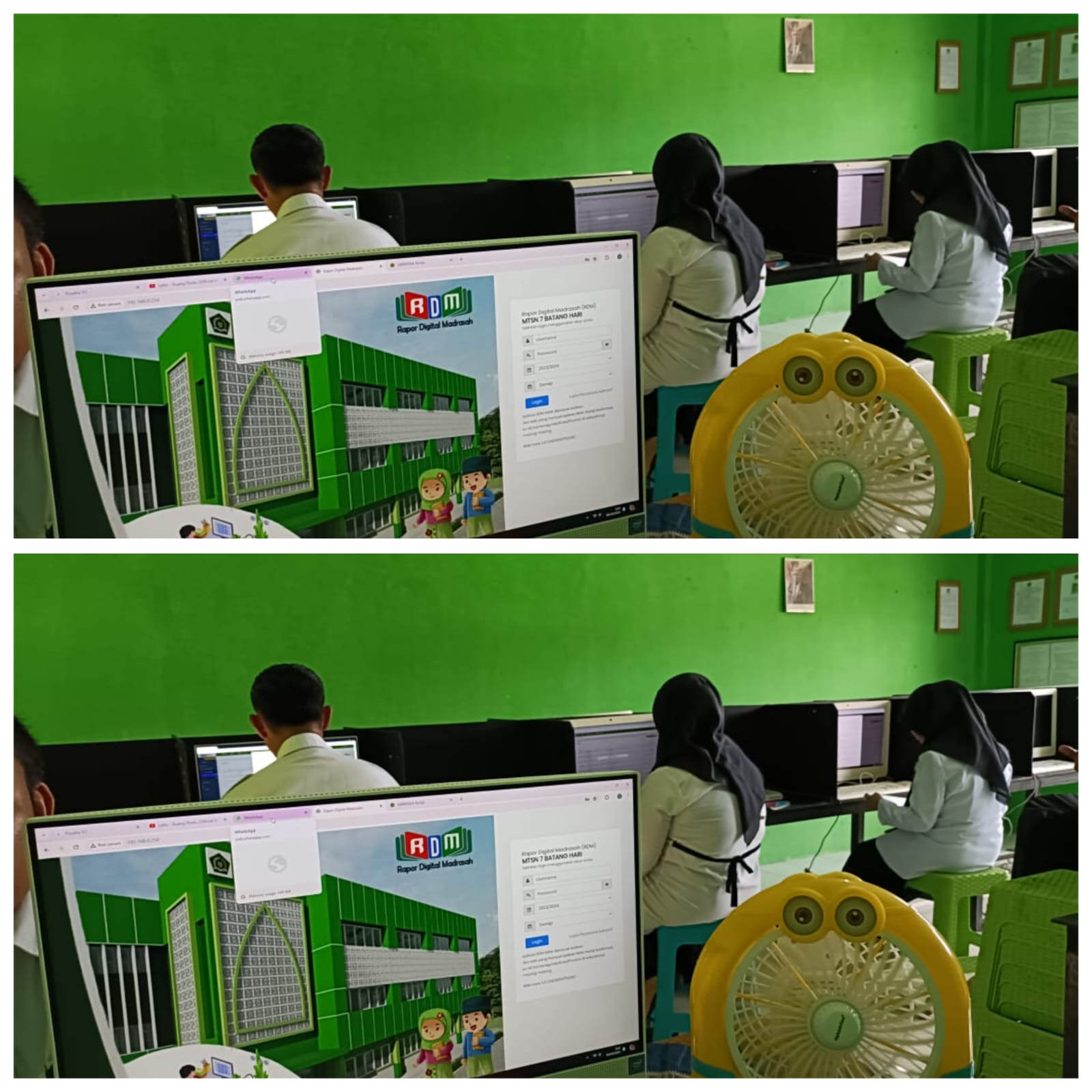 Majelis Guru MTs Negeri 7 Batanghari Input Nilai Di RDM