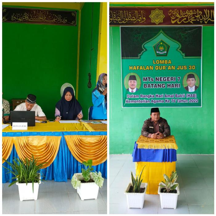 Sambut HAB Ke 76, MTs Negeri 7 Batanghari Adakan Hafalan Juz 30