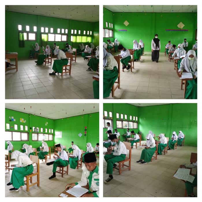 Penilaian Akhir Sekolah MTs Negeri 7 Batanghari Hari Perdana Terlaksana Sukses