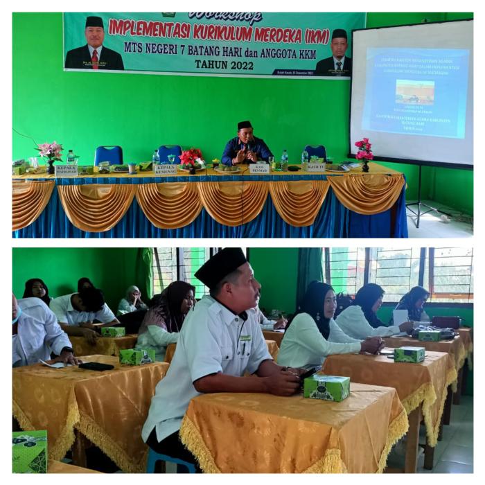 Kasi Penmad Beri Materi Workshop IKM MTs Negeri 7 Batang Hari